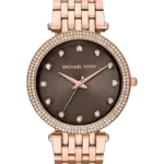 Michael Kors Darci Brun med kristaller (strass)/Stål 39 mm MK3217