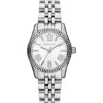 Michael Kors Lexington Vit med romerska siffror och indexmarkeringar/Stål 26 mm MK3228