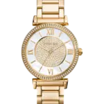 Michael Kors Catlin indexmarkeringar romerska siffror Silverfärgad med kristaller/Stål 38 mm MK3332