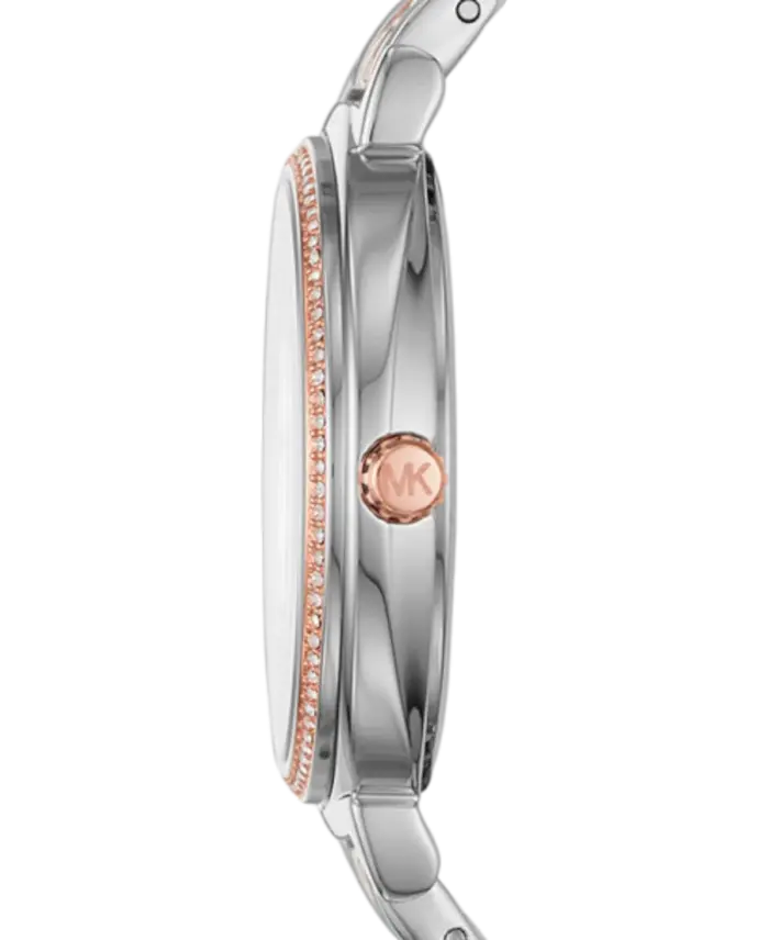 Michael Kors Cinthia Damklocka MK3642 – Grå Pärlemor/Kristaller – 33 mm - Bild 2