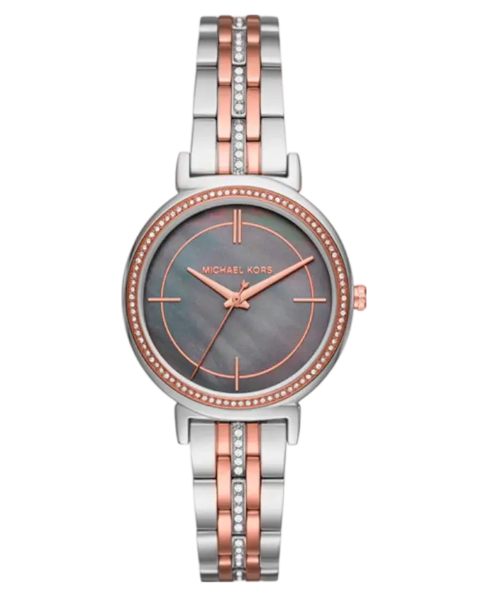 Michael Kors Cinthia Damklocka MK3642 – Grå Pärlemor/Kristaller – 33 mm - Bild 1