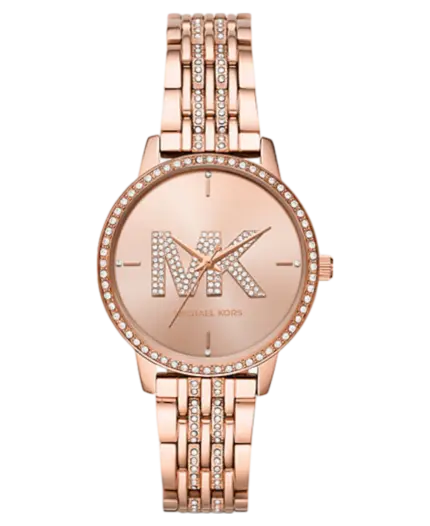 Michael Kors Melissa Pavé Logo Damklocka MK4372 – Roséguld – 34 mm