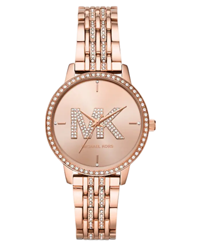 Michael Kors Melissa Pavé Logo Damklocka MK4372 – Roséguld – 34 mm - Bild 1