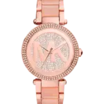 Michael Kors Parker Roséguldstonad med kristaller/Stål 39 mm MK6176