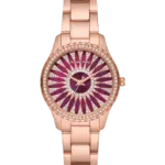 Michael Kors Layton Röd med kristaller (strass)/Stål 33 mm MK6893