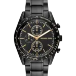 Michael Kors Accelerator Svart med självlysande visare/Stål 42 mm MK9113