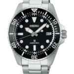 SEIKO Prospex Svart med självlysande markeringar indexmarkeringar/Stål 41 mm SNE597P1