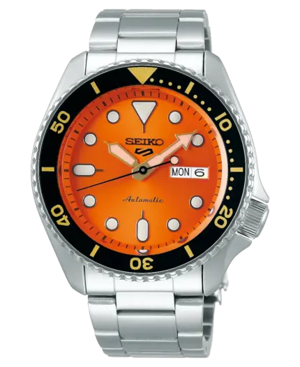 Seiko 5 Sports 43mm Automatisk - Orange/Stål