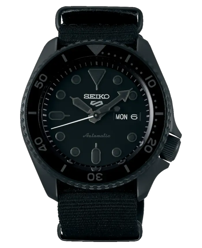 Seiko 5 Sports 42mm Automatisk – Svart/Textil - Bild 1
