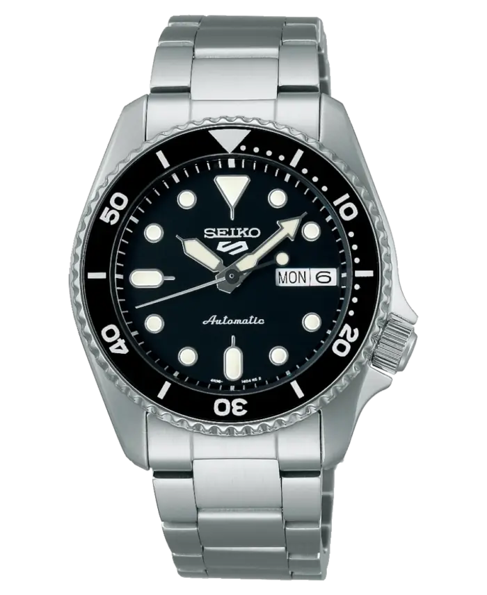 Seiko 5 Sports 38mm Automatisk – Svart/Stål - Bild 1