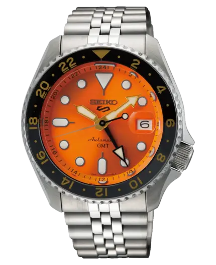 Seiko 5 Sports GMT 42,5mm Automatisk - Orange/Stål