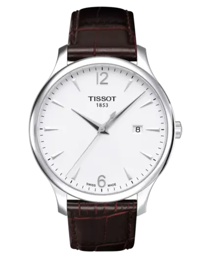 Tissot Tradition Vit/Läder 42 mm