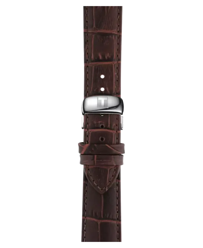 Tissot Tradition Silverfärgad/Läder 42 mm T063.610.16.038.00
