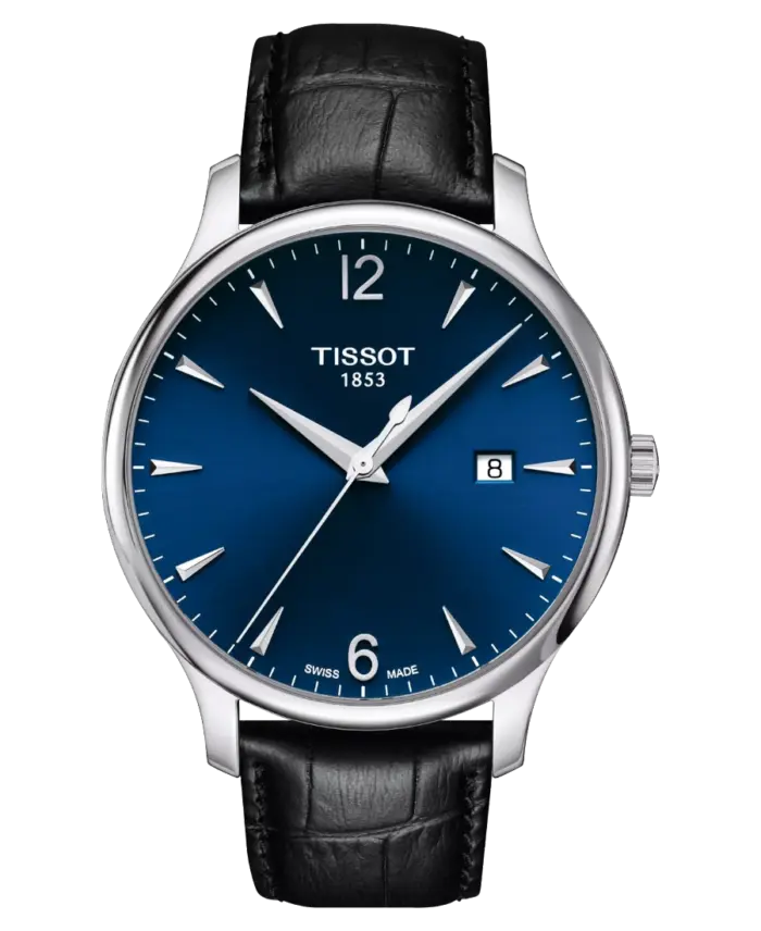 Tissot Tradition Blå/Läder 42 mm T063.610.16.047.00