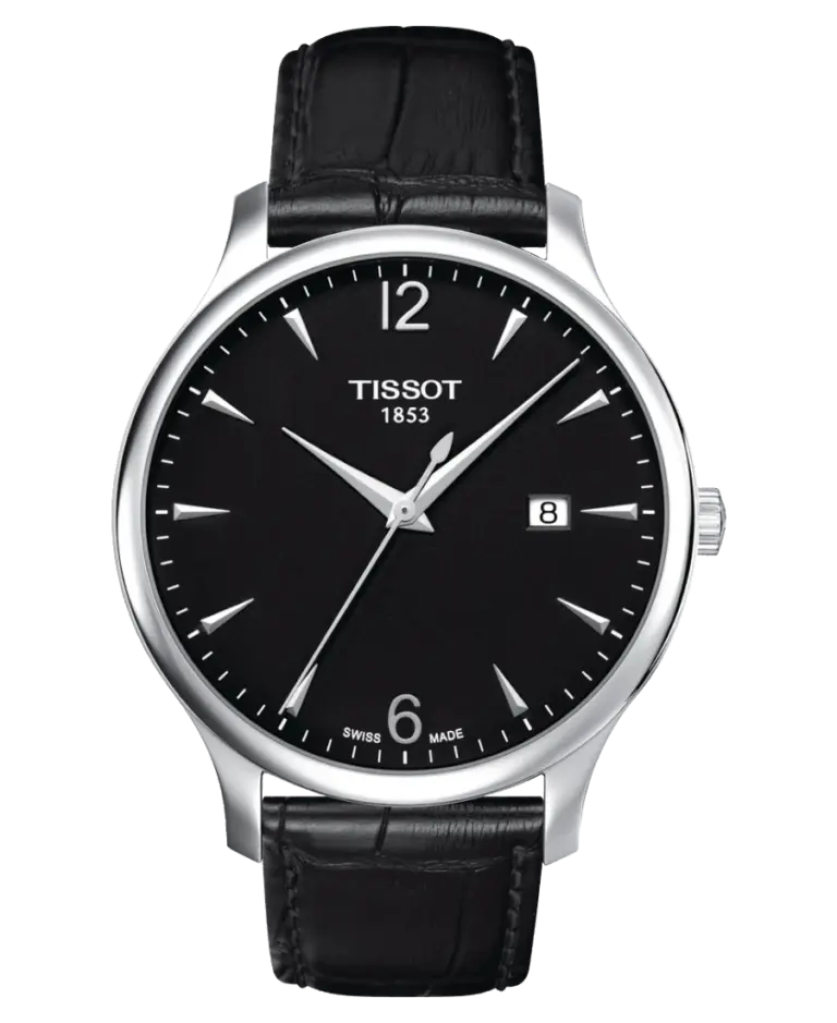 Tissot Tradition Svart/Läder 42 mm T063.610.16.057.00