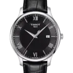 Tissot Tradition Svart/Läder 42 mm T063.610.16.058.00