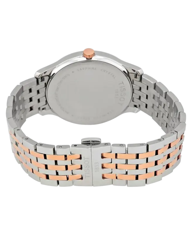 Tissot Tradition Silverfärgad/Roséguldstonat stål 42 mm T063.610.22.037.01
