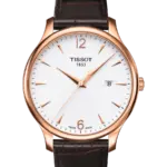 Tissot Tradition Vit/Läder 42 mm T063.610.36.037.00