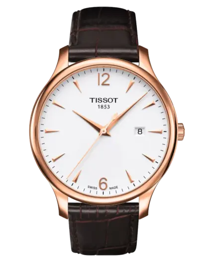 Tissot Tradition Vit/Läder 42 mm