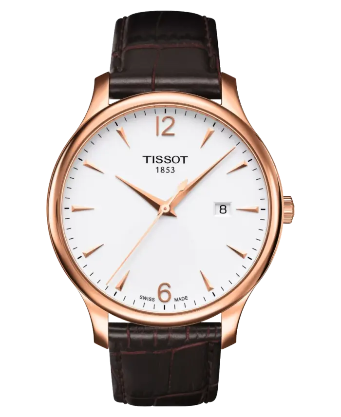 Tissot Tradition Vit/Läder 42 mm - Bild 1