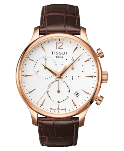 Tissot Tradition Vit/Läder 42 mm T063.617.36.037.00