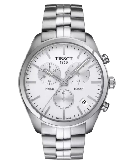 Tissot PR 100 Chronograph Gent Silverfärgad/Stål 41 mm T101.417.11.031.00