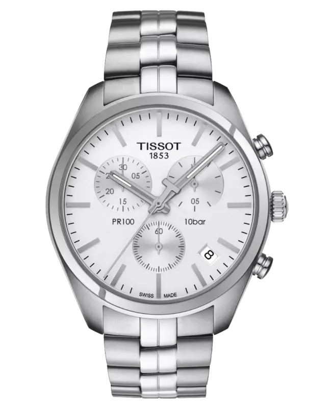 Tissot PR 100 Chronograph Gent Silverfärgad/Stål 41 mm T101.417.11.031.00