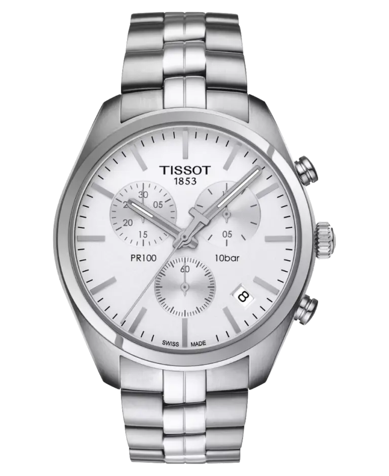 Tissot PR 100 Chronograph Gent Silverfärgad/Stål 41 mm T101.417.11.031.00