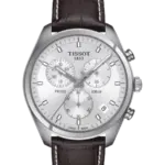 Tissot PR 100 Chronograph Gent Silverfärgad/Läder 41 mm T101.417.16.031.00