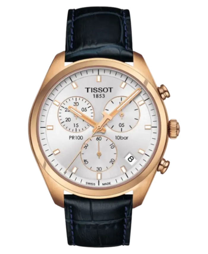 Tissot T-Touch II Silverfärgad/Läder 41 mm - Bild 1
