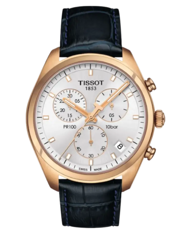 Tissot T-Touch II Silverfärgad/Läder 41 mm T101.417.36.031.00