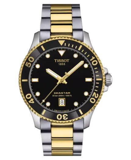 Tissot T-sport Seastar Svart/Guldtonat stål 40 mm T120.410.22.051.00