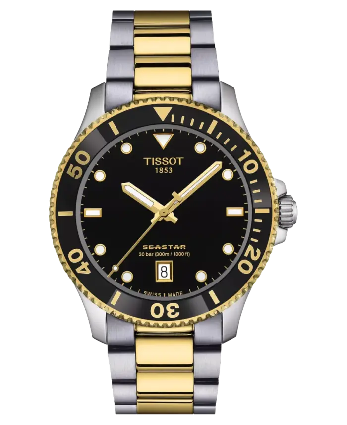 Tissot T-sport Seastar Svart/Guldtonat stål 40 mm T120.410.22.051.00
