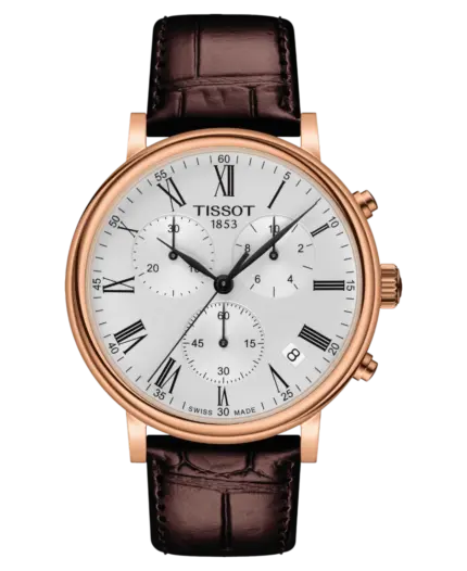 Tissot Carson Silverfärgad/Roséguldstonat stål 41 mm T122.417.36.033.00