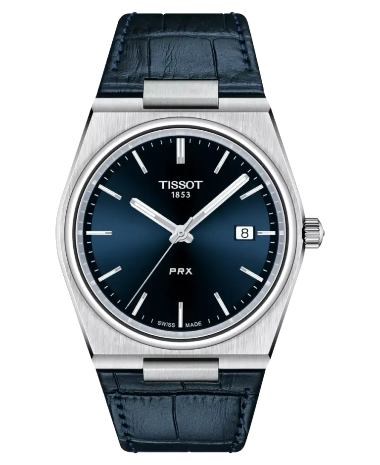 Tissot PRX Blå/Läder 40 mm T137.410.16.041.00