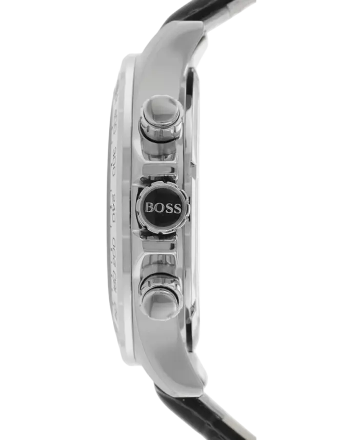 Hugo Boss Ikon Kvarts Svart/Läder 44 mm