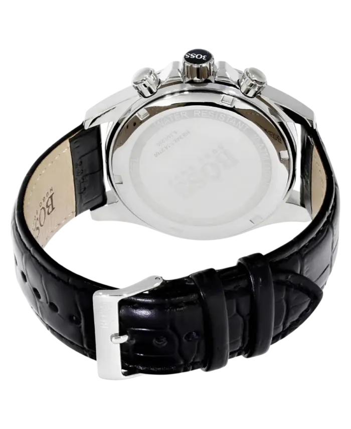 Hugo Boss Ikon Kvarts Svart/Läder 44 mm