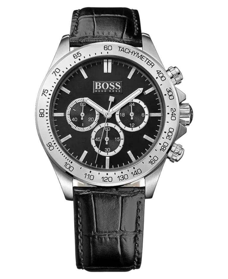 Hugo Boss Ikon Svart/Läder 44 mm 1513178