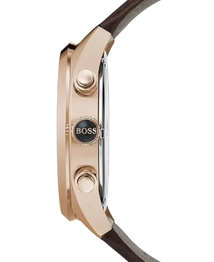 Hugo Boss Grand Prix Kvarts Brun/Läder 44 mm
