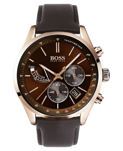 Hugo Boss Grand Prix Kvarts Brun/Läder 44 mm