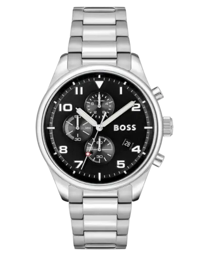 Hugo Boss View Kvarts Svart/Stål 44 mm