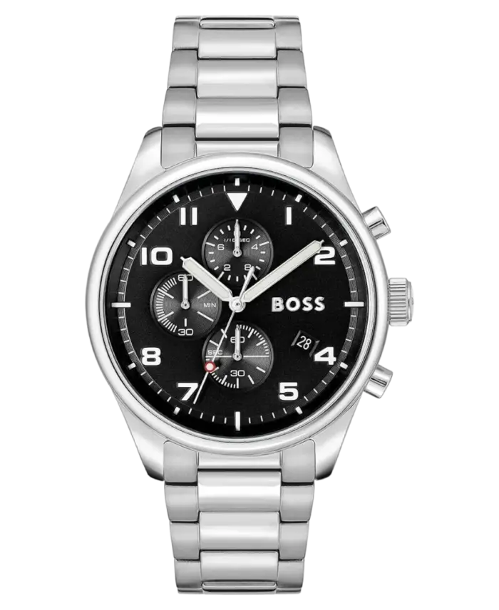 Hugo Boss View Kvarts Svart/Stål 44 mm