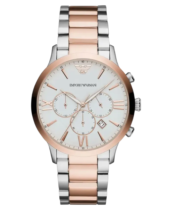 Emporio Armani silver och roséguld, 44 mm - Bild 1