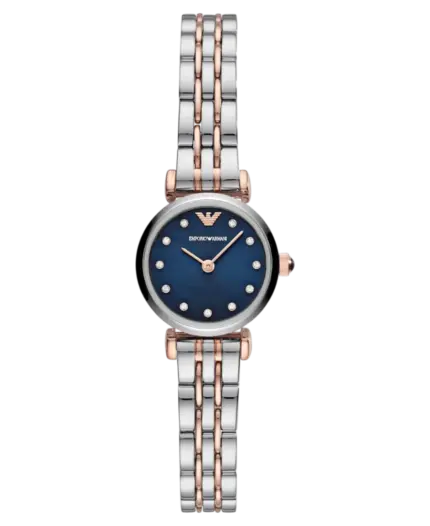 Emporio Armani Gianni T-Bar Blå/Rostfritt Stål 32 mm