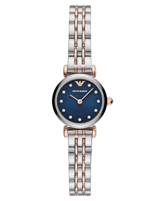 Emporio Armani Gianni T-Bar Blå/Rostfritt Stål 32 mm