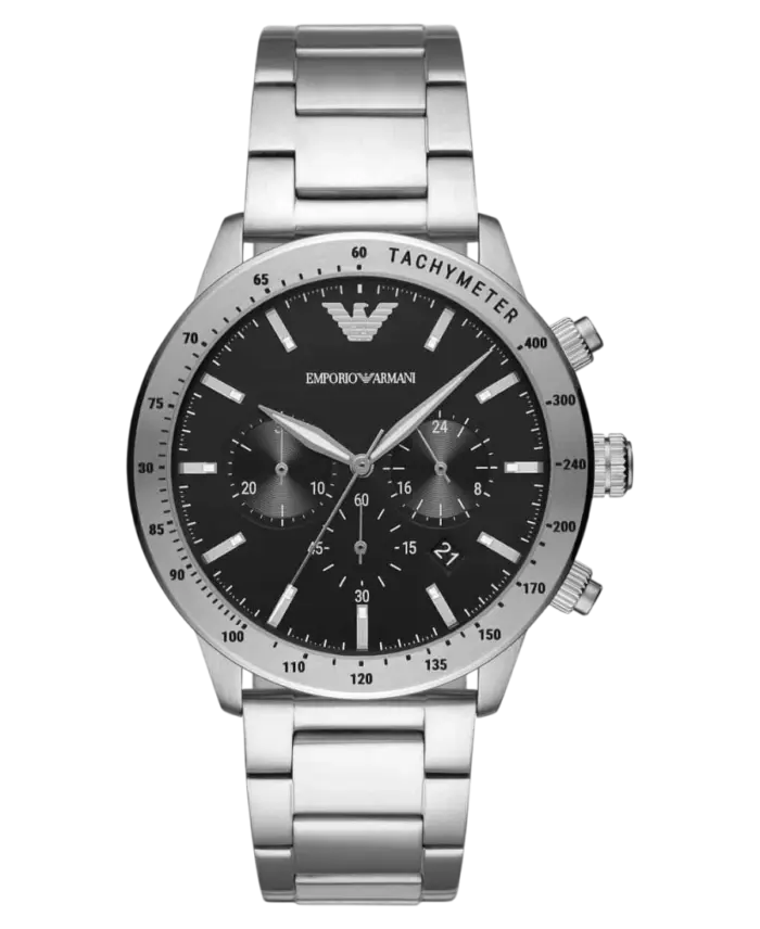 Emporio Armani Mario Kvarts Svart/Stål 43 mm - Bild 1