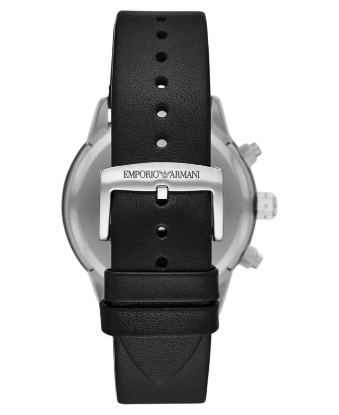 Emporio Armani Mario Kronograf Svart/Läder 43 mm - Bild 3