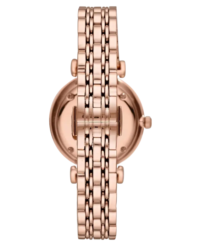 Emporio Armani Gianni T-Bar Vit/Roséguldstonat stål 32 mm - Bild 3
