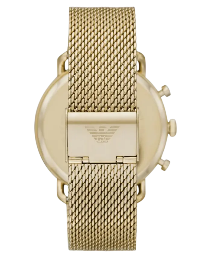 Emporio Armani Aviator Antikvit/Guldtonat stål 43 mm - Bild 3