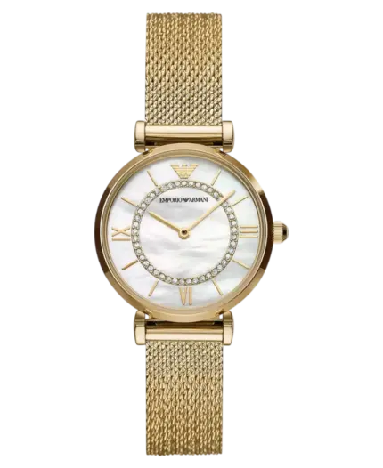 Emporio Armani Gianni T-Bar Flerfärgad/Guldtonat stål 32 mm